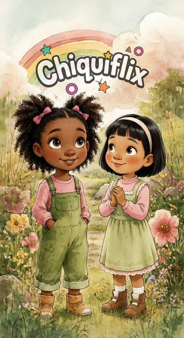 Fatou & Yuki — Garden Pastel (9:16) #2