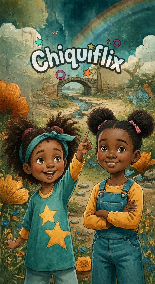 Luna & Fatou — Garden Pastel (9:16) #1